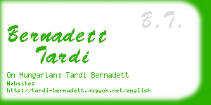 bernadett tardi business card